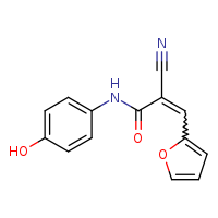 (2E)-2-cyano-3-(furan-2-yl)-N-(4-hydroxyphenyl)prop-2-enamide