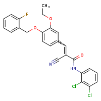 (2E)-2-cyano-N-(2,3-dichlorophenyl)-3-{3-ethoxy-4-[(2-fluorophenyl)methoxy]phenyl}prop-2-enamide