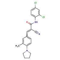 (2E)-2-cyano-N-(2,4-dichlorophenyl)-3-[3-methyl-4-(pyrrolidin-1-yl)phenyl]prop-2-enamide