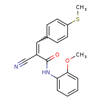 (2E)-2-cyano-N-(2-methoxyphenyl)-3-[4-(methylsulfanyl)phenyl]prop-2-enamide