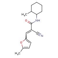(2E)-2-cyano-N-(2-methylcyclohexyl)-3-(5-methylfuran-2-yl)prop-2-enamide
