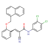 (2E)-2-cyano-N-(3,4-dichlorophenyl)-3-[2-(naphthalen-1-ylmethoxy)phenyl]prop-2-enamide