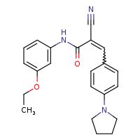 (2E)-2-cyano-N-(3-ethoxyphenyl)-3-[4-(pyrrolidin-1-yl)phenyl]prop-2-enamide