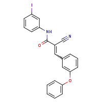 (2E)-2-cyano-N-(3-iodophenyl)-3-(3-phenoxyphenyl)prop-2-enamide