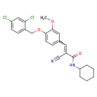 (2E)-2-cyano-N-cyclohexyl-3-{4-[(2,4-dichlorophenyl)methoxy]-3-methoxyphenyl}prop-2-enamide