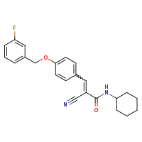 (2E)-2-cyano-N-cyclohexyl-3-{4-[(3-fluorophenyl)methoxy]phenyl}prop-2-enamide