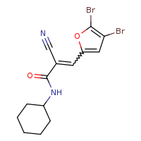 (2E)-2-cyano-N-cyclohexyl-3-(4,5-dibromofuran-2-yl)prop-2-enamide