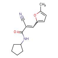 (2E)-2-cyano-N-cyclopentyl-3-(5-methylfuran-2-yl)prop-2-enamide
