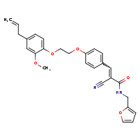 (2E)-2-cyano-N-(furan-2-ylmethyl)-3-(4-{2-[2-methoxy-4-(prop-2-en-1-yl)phenoxy]ethoxy}phenyl)prop-2-enamide