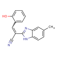 (2E)-3-(2-hydroxyphenyl)-2-(5-methyl-1H-1,3-benzodiazol-2-yl)prop-2-enenitrile