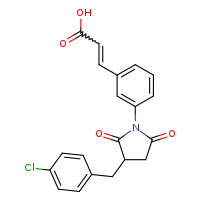 (2E)-3-(3-{3-[(4-chlorophenyl)methyl]-2,5-dioxopyrrolidin-1-yl}phenyl)prop-2-enoic acid