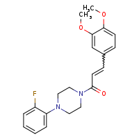 (2E)-3-(3,4-dimethoxyphenyl)-1-[4-(2-fluorophenyl)piperazin-1-yl]prop-2-en-1-one