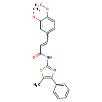 (2E)-3-(3,4-dimethoxyphenyl)-N-(5-methyl-4-phenyl-1,3-thiazol-2-yl)prop-2-enamide