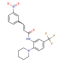 (2E)-3-(3-nitrophenyl)-N-[2-(piperidin-1-yl)-5-(trifluoromethyl)phenyl]prop-2-enamide