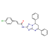 (2E)-3-(4-chlorophenyl)-N-{5,7-diphenyl-6H,7H-[1,2,4]triazolo[1,5-a]pyrimidin-2-yl}prop-2-enamide