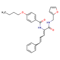 (2E,4E)-2-[(4-butoxyphenyl)formamido]-N-(furan-2-ylmethyl)-5-phenylpenta-2,4-dienamide