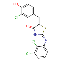 (2E,5E)-5-[(3-chloro-4-hydroxyphenyl)methylidene]-2-[(2,3-dichlorophenyl)imino]-1,3-thiazolidin-4-one