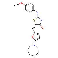 (2E,5E)-5-{[5-(azepan-1-yl)furan-2-yl]methylidene}-2-[(4-methoxyphenyl)imino]-1,3-thiazolidin-4-one