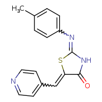 (2E,5Z)-2-[(4-methylphenyl)imino]-5-(pyridin-4-ylmethylidene)-1,3-thiazolidin-4-one