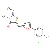 (2E,5Z)-5-{[5-(4-bromo-3-chlorophenyl)furan-2-yl]methylidene}-3-methyl-2-(methylimino)-1,3-thiazolidin-4-one