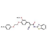 (2E)-N-(1,3-benzothiazol-2-yl)-2-cyano-3-{3-methoxy-4-[2-(4-methylphenoxy)ethoxy]phenyl}prop-2-enamide