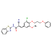 (2E)-N-(1,3-benzothiazol-2-yl)-3-[3-chloro-5-methoxy-4-(3-phenoxypropoxy)phenyl]-2-cyanoprop-2-enamide