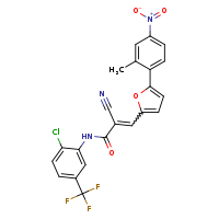 (2E)-N-[2-chloro-5-(trifluoromethyl)phenyl]-2-cyano-3-[5-(2-methyl-4-nitrophenyl)furan-2-yl]prop-2-enamide