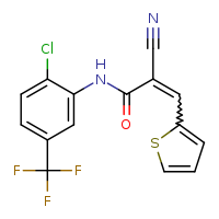 (2E)-N-[2-chloro-5-(trifluoromethyl)phenyl]-2-cyano-3-(thiophen-2-yl)prop-2-enamide