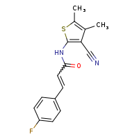 (2E)-N-(3-cyano-4,5-dimethylthiophen-2-yl)-3-(4-fluorophenyl)prop-2-enamide