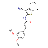 (2E)-N-(3-cyano-4-ethyl-5-methylthiophen-2-yl)-3-(3,4-dimethoxyphenyl)prop-2-enamide