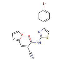 (2E)-N-[4-(4-bromophenyl)-1,3-thiazol-2-yl]-2-cyano-3-(furan-2-yl)prop-2-enamide