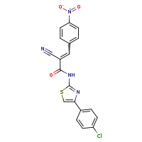 (2E)-N-[4-(4-chlorophenyl)-1,3-thiazol-2-yl]-2-cyano-3-(4-nitrophenyl)prop-2-enamide