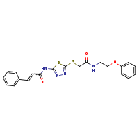 (2E)-N-[5-({[(2-phenoxyethyl)carbamoyl]methyl}sulfanyl)-1,3,4-thiadiazol-2-yl]-3-phenylprop-2-enamide