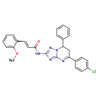 (2E)-N-[5-(4-chlorophenyl)-7-phenyl-6H,7H-[1,2,4]triazolo[1,5-a]pyrimidin-2-yl]-3-(2-methoxyphenyl)prop-2-enamide