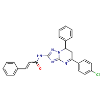 (2E)-N-[5-(4-chlorophenyl)-7-phenyl-6H,7H-[1,2,4]triazolo[1,5-a]pyrimidin-2-yl]-3-phenylprop-2-enamide