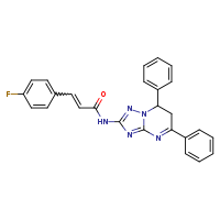(2E)-N-{5,7-diphenyl-6H,7H-[1,2,4]triazolo[1,5-a]pyrimidin-2-yl}-3-(4-fluorophenyl)prop-2-enamide