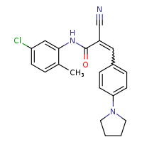 (2E)-N-(5-chloro-2-methylphenyl)-2-cyano-3-[4-(pyrrolidin-1-yl)phenyl]prop-2-enamide