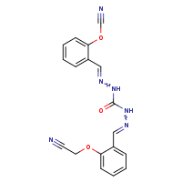 2-[(E)-[({N'-[(E)-[2-(cyanomethoxy)phenyl]methylidene]hydrazinecarbonyl}amino)imino]methyl]phenyl cyanate