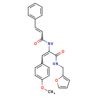 (2E)-N-(furan-2-ylmethyl)-3-(4-methoxyphenyl)-2-[(2E)-3-phenylprop-2-enamido]prop-2-enamide