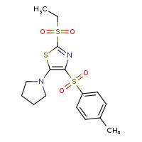 2-(ethanesulfonyl)-4-(4-methylbenzenesulfonyl)-5-(pyrrolidin-1-yl)-1,3-thiazole