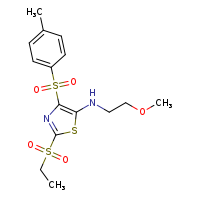 2-(ethanesulfonyl)-N-(2-methoxyethyl)-4-(4-methylbenzenesulfonyl)-1,3-thiazol-5-amine