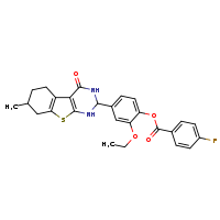 2-ethoxy-4-{11-methyl-3-oxo-8-thia-4,6-diazatricyclo[7.4.0.0²,?]trideca-1(9),2(7)-dien-5-yl}phenyl 4-fluorobenzoate