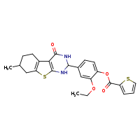 2-ethoxy-4-{11-methyl-3-oxo-8-thia-4,6-diazatricyclo[7.4.0.0²,?]trideca-1(9),2(7)-dien-5-yl}phenyl thiophene-2-carboxylate
