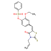 2-ethoxy-4-{[(5Z)-4-oxo-3-(prop-2-en-1-yl)-2-sulfanylidene-1,3-thiazolidin-5-ylidene]methyl}phenyl benzenesulfonate