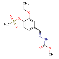 2-ethoxy-4-[(E)-{[(methoxycarbonyl)amino]imino}methyl]phenyl methanesulfonate