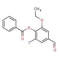 2-ethoxy-4-formyl-6-iodophenyl benzoate