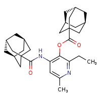 2-ethyl-6-methyl-4-[(3R,5S,7s)-adamantane-1-amido]pyridin-3-yl (3R,5S,7s)-adamantane-1-carboxylate