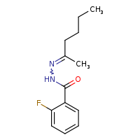 2-fluoro-N'-[(2E)-hexan-2-ylidene]benzohydrazide