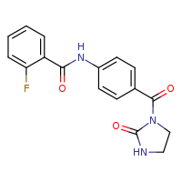 2-fluoro-N-[4-(2-oxoimidazolidine-1-carbonyl)phenyl]benzamide