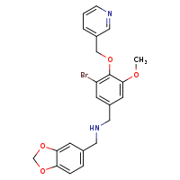 (2H-1,3-benzodioxol-5-ylmethyl)({[3-bromo-5-methoxy-4-(pyridin-3-ylmethoxy)phenyl]methyl})amine